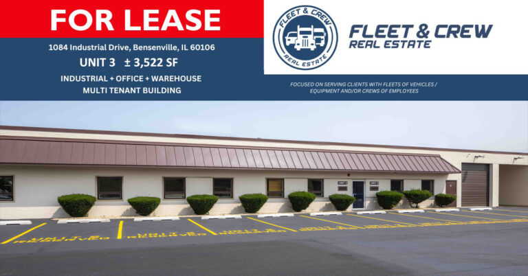 Read more about the article FOR LEASE: 1084 INDUSTRIAL DR, BENSENVILLE , IL – UNIT 03 ±3,522 SF